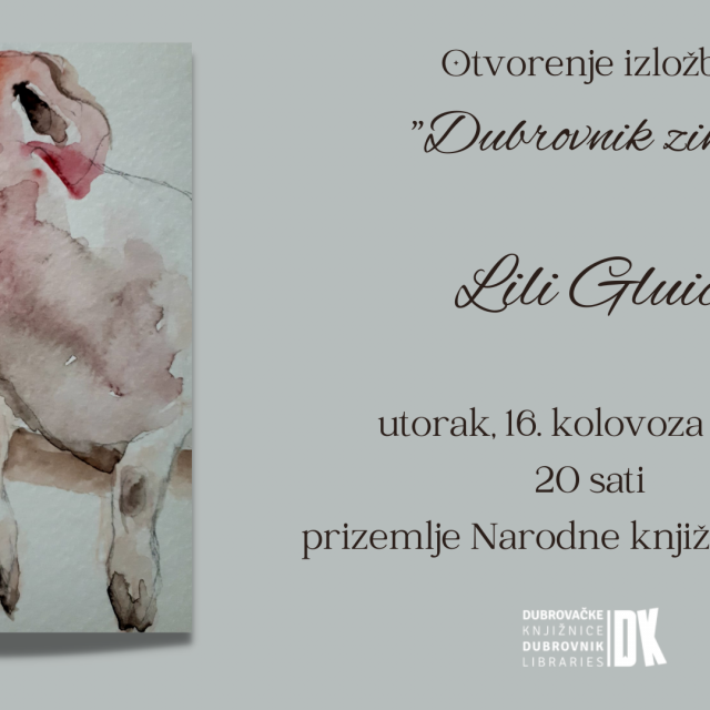 &lt;p&gt;Otvorenje izložbe ”Dubrovnik zimi” splitske akademske slikarice Lili Gluić&lt;/p&gt;