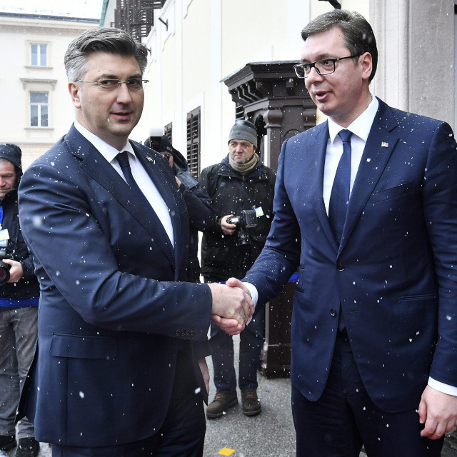 &lt;p&gt;Susret Plenkovića i Vučića za prvog službenog posjeta predsjednika Srbije Hrvatskoj, u prosincu 2018.&lt;/p&gt;