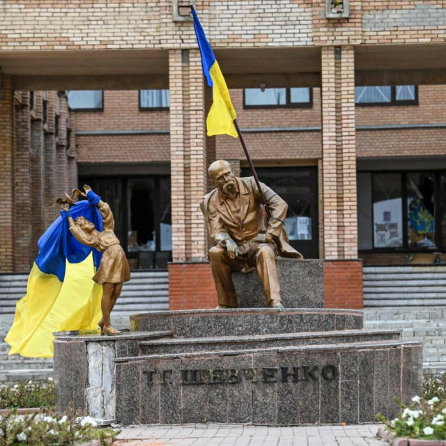 &lt;p&gt;Ukrajinska zastava u Balakliji&lt;/p&gt;