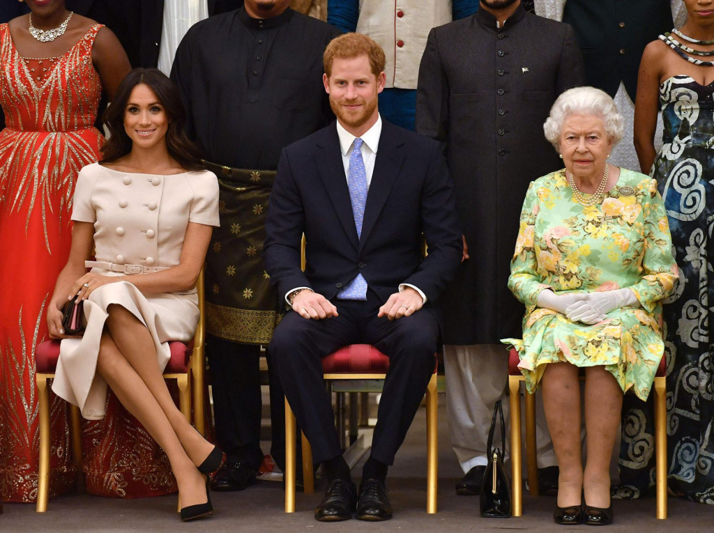 &lt;p&gt;Meghan i Harry uz kraljicu Elizabetu u lipnju 2018. godine&lt;/p&gt;