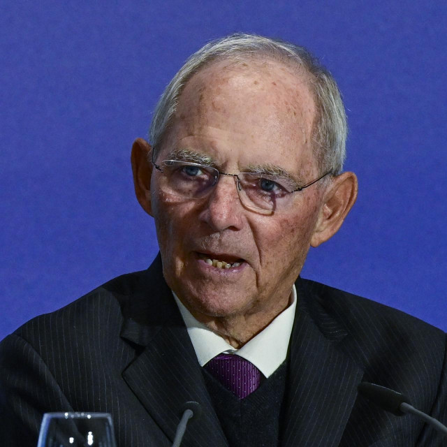 &lt;p&gt;CDU politician Wolfgang Schaeuble addresses during a ceremony in Berlin on September 26, 2022, during which Poland‘s former president will be awarded with a gold medal for his services to the reconciliation and understanding between peoples. - The medal for Lech Walesa is awarded by the ‘Senioren-Union‘ (Seniors‘ Union) of Germany‘s Christian Democratic Party (CDU). Walesa, winner of the Nobel Peace Prize in 1983, was president of the Solidarnosc trade union from 1980 until 1990 and Poland‘s president from 1990 until 1995. (Photo by John MACDOUGALL/AFP)&lt;/p&gt;
