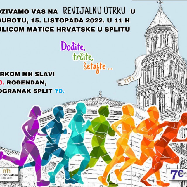 &lt;p&gt;Matica Hrvatska slavi 180 godina postojanja, a njen splitski ogranak 70. Tim povodom organizirana je i utrka koja počinje u 11 sati, a svi su dobrodošli&lt;/p&gt;