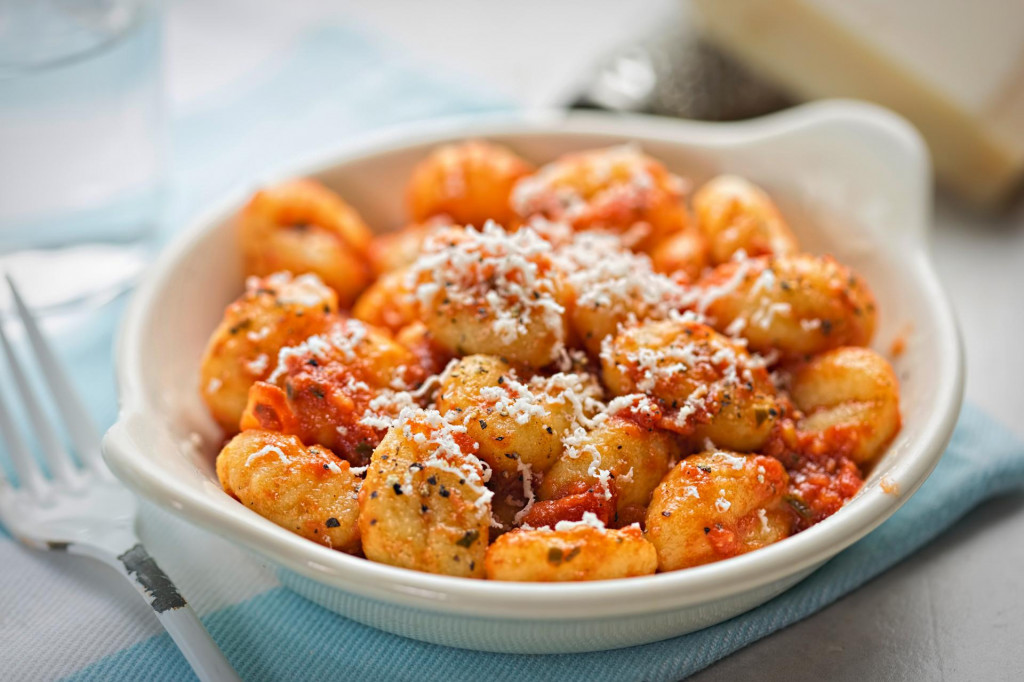 &lt;p&gt;Gnocchi with tomato sauce and parmesan&lt;/p&gt;
