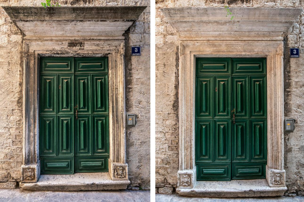 &lt;p&gt;Portal u Ulici Jurja Šižgorića u Šibeniku prije (slika lijevo) i poslije obnove (desno)&lt;/p&gt;