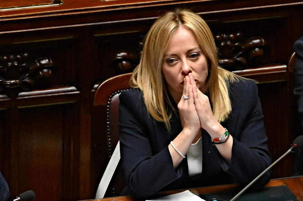 &lt;p&gt;Italy�s new Prime Minister Giorgia Meloni gestures during her first address to parliament, ahead of a confidence vote at Montecitirio palace in Rome on October 25, 2022. - Meloni said that Italy would ”continue to be a reliable partner of NATO in supporting Ukraine”, amid concerns over the pro-Russian stance of her coalition partners. (Photo by Andreas SOLARO/AFP)&lt;/p&gt;