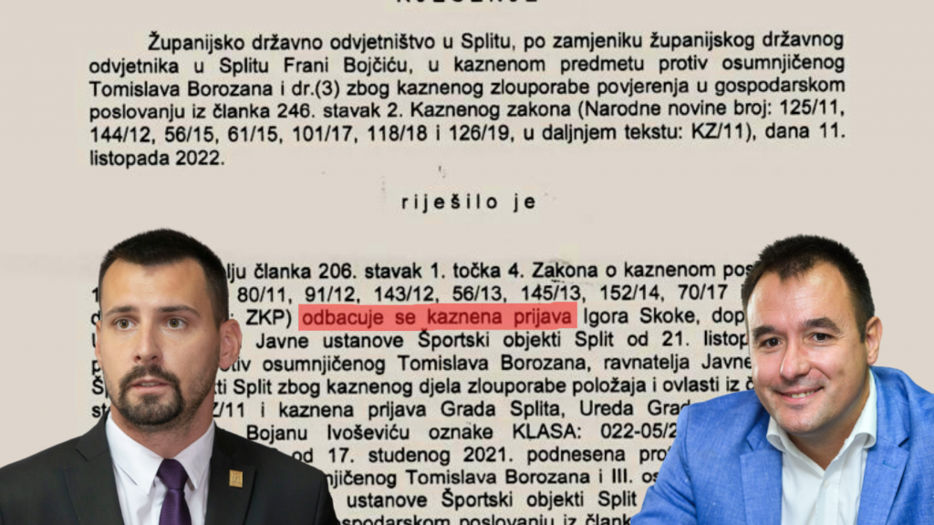 &lt;p&gt;Županijsko državno odvjetništvo odbacilo je sve kaznene prijave koje su podnijeli Bojan Ivošević i Igor Skoko&lt;/p&gt;