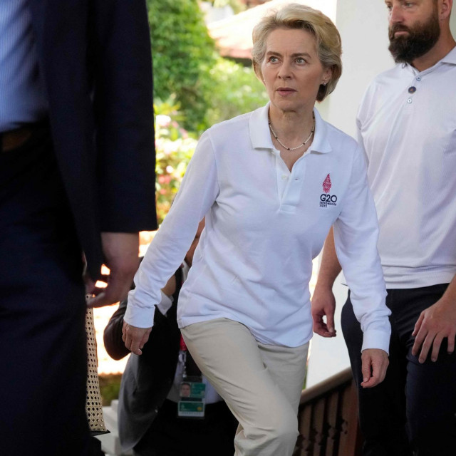 &lt;p&gt;European Commission President Ursula von der Leyen walks after an emergency meeting to discuss a missile strike on Polish territory on the sidelines of the G20 Summit in Nusa Dua on the Indonesian resort island of Bali on November 16, 2022. (Photo by Firdia Lisnawati/POOL/AFP)&lt;/p&gt;