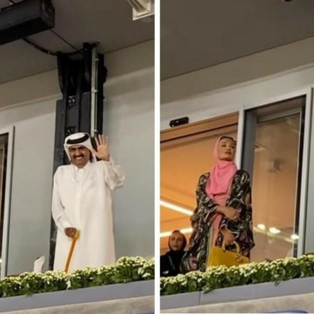 &lt;p&gt;Katarski šeik i njegova supruga&lt;/p&gt;