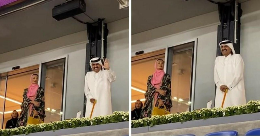 &lt;p&gt;Katarski šeik i njegova supruga&lt;/p&gt;