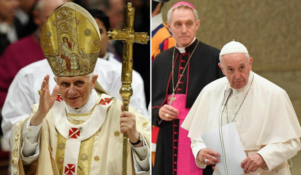 &lt;p&gt;Benedikt XVI; Georg Gänswein i papa Frane&lt;/p&gt;

&lt;p&gt; &lt;/p&gt;