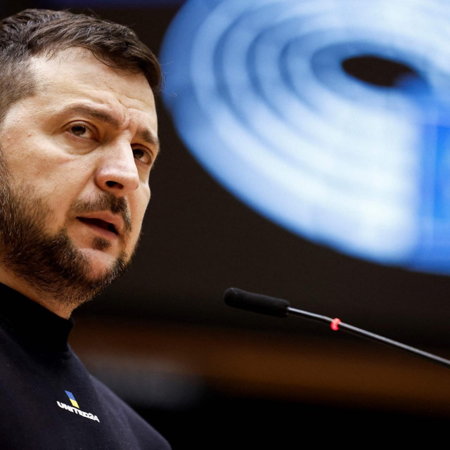 &lt;p&gt;Ukraine‘s president Volodymyr Zelensky delivers a speech at the start of a summit at EU parliament in Brussels, on February 9, 2023. - Ukraine‘s President is set to attend an EU summit in Brussels on February 9, 2023, as the guest of honour where he will press allies to deliver fighter jets ”as soon as possible” in the war against Russia. (Photo by Kenzo TRIBOUILLARD/AFP)&lt;/p&gt;
