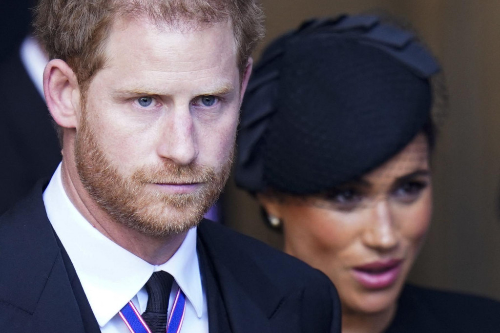 &lt;p&gt;Britain‘s Prince Harry, Duke of Sussex and Meghan, Duchess of Sussex leave after a service for the reception of Queen Elizabeth II‘s coffin at Westminster Hall, in the Palace of Westminster in London on September 14, 2022, where the coffin will Lie in State. - Queen Elizabeth II will lie in state in Westminster Hall inside the Palace of Westminster, from Wednesday until a few hours before her funeral on Monday, with huge queues expected to file past her coffin to pay their respects. (Photo by Danny Lawson/POOL/AFP)&lt;/p&gt;