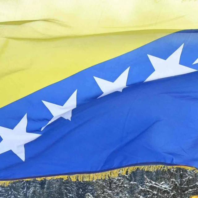 &lt;p&gt;Group of admirers from all ex-Yugoslav countries wave flags as they gather in Veliko Polje on Mt. Igman near Sarajevo, on January 29, 2022, to pay respect and mark the 80-th anniversary of one of the first important operations of Yugoslav communist partisans in WWII. - March on Mt. Igman became a legend because of the huge effort, sacrifice, determination, endurance, and discipline of the 1st Proletarian Brigade of Yugoslav partisans. The Igman March ended on February 4th 1942, with the arrival of the soldiers of the 1st Proletarian Brigade to Foca. During the march, six soldiers have died and around 200 suffered from severe hypothermic injuries. (Photo by ELVIS BARUKCIC/AFP)&lt;/p&gt;