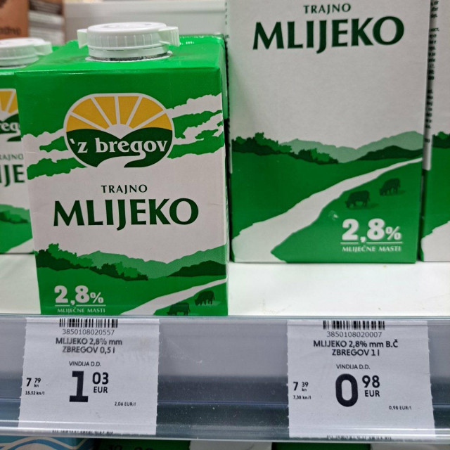 &lt;p&gt;Litra mlijeka jeftinija od pola litre&lt;/p&gt;