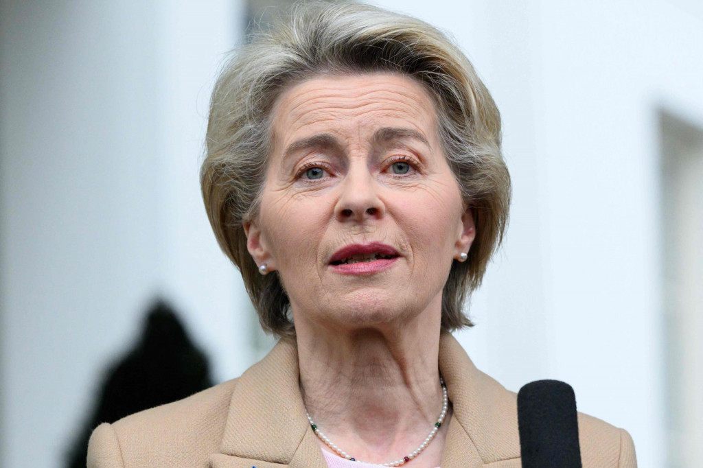 &lt;p&gt;European Commission President Ursula von der Leyen speaks to reporters outside of the West Wing following a meeting with US President Joe Biden at the White House in Washington, DC, on March 10, 2023. (Photo by MANDEL NGAN/AFP)&lt;/p&gt;