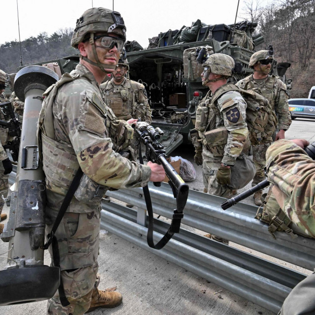 &lt;p&gt;US soldiers from the 2nd Infantry Division Stryker Battalion prepare for a Warrior Shield live fire exercise at a military training field in Pocheon on March 22, 2023, as part of the Freedom Shield joint military exercise. - South Korea and the United States kicked off the Freedom Shield joint military exercise, their largest drills in five years, which will run for 10 days from March 13, 2023 as part of the allies drive to counter North Korea‘s growing threats. (Photo by Jung Yeon-je/AFP)&lt;/p&gt;