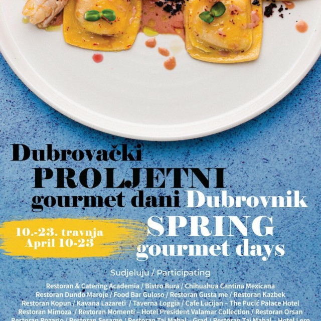 &lt;p&gt;Dubrovački proljetni gourmet dani u organizaciji Turističke zajednice grada Dubrovnika&lt;/p&gt;