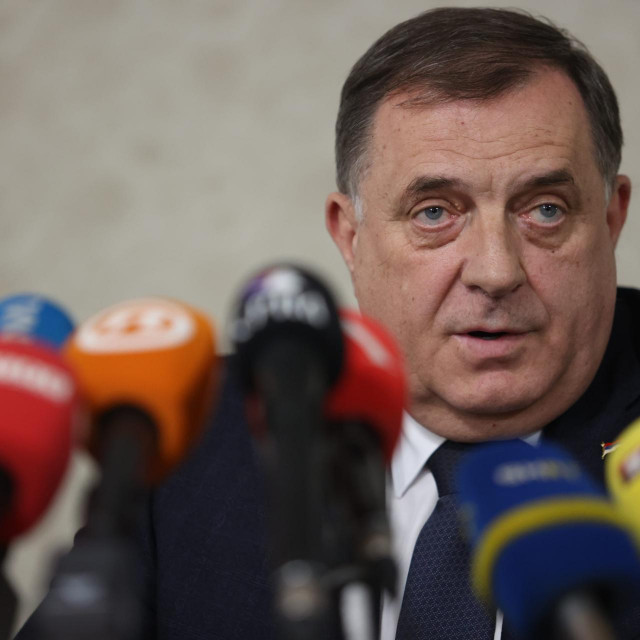 &lt;p&gt;Sarajevo,300323.&lt;br&gt;
Press konferencija Milorad Dodik, Dragan Covic, Nermin Niksic i Elmedin Konakovic.&lt;br&gt;
Na fotografiji: Milorad Dodik.&lt;br&gt;