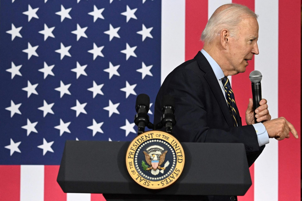 &lt;p&gt;US President Joe Biden speaks about the economy at the International Union of Operating Engineers Local 77 facility in Accokeek, Maryland, on April 19, 2023. (Photo by Jim WATSON/AFP)&lt;/p&gt;