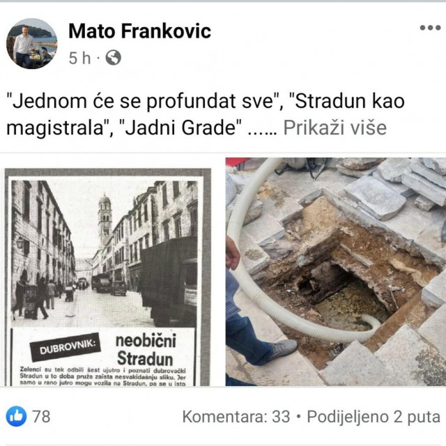 &lt;p&gt;Mato Franković oglasio se na facebooku oko ovog problema&lt;/p&gt;