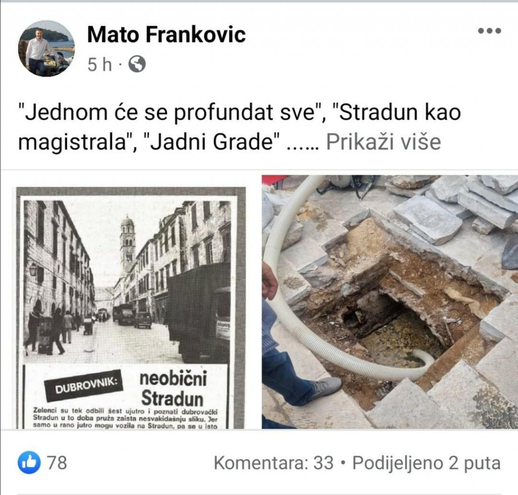 &lt;p&gt;Mato Franković oglasio se na facebooku oko ovog problema&lt;/p&gt;