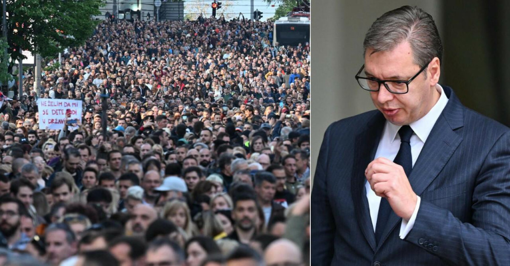 &lt;p&gt;Prosvjednici i Vučić bez photoshopa&lt;/p&gt;