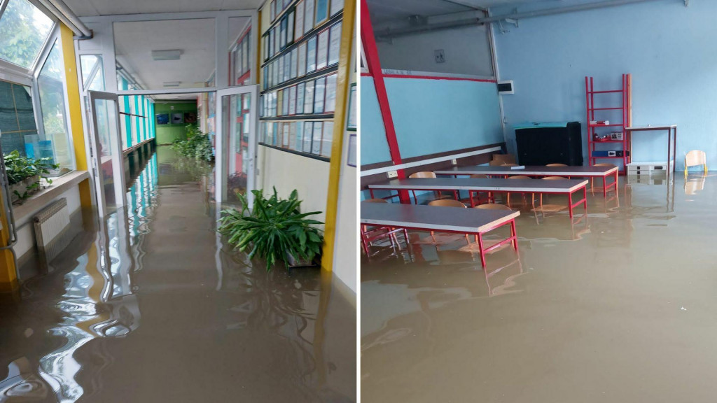 &lt;p&gt;poplavljena je škola u Obrovcu&lt;/p&gt;