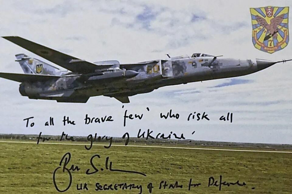 &lt;p&gt;Posveta britanskog ministra obrane na fotografiji zrakoplova koji uzlijeće s raketom Storm Shadow &lt;/p&gt;