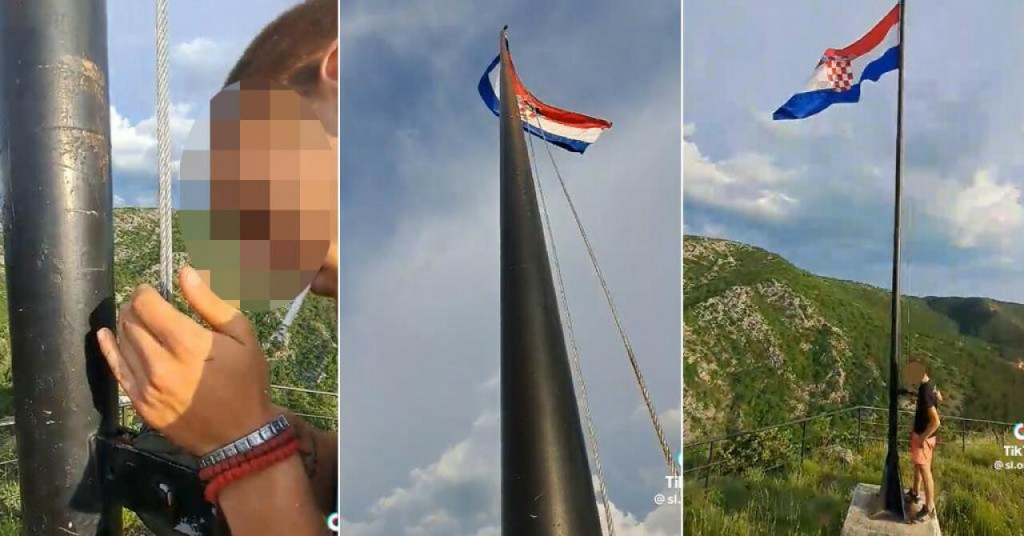 &lt;p&gt;Trojica muškaraca skidala hrvatsku zastavu kod Knina&lt;/p&gt;
