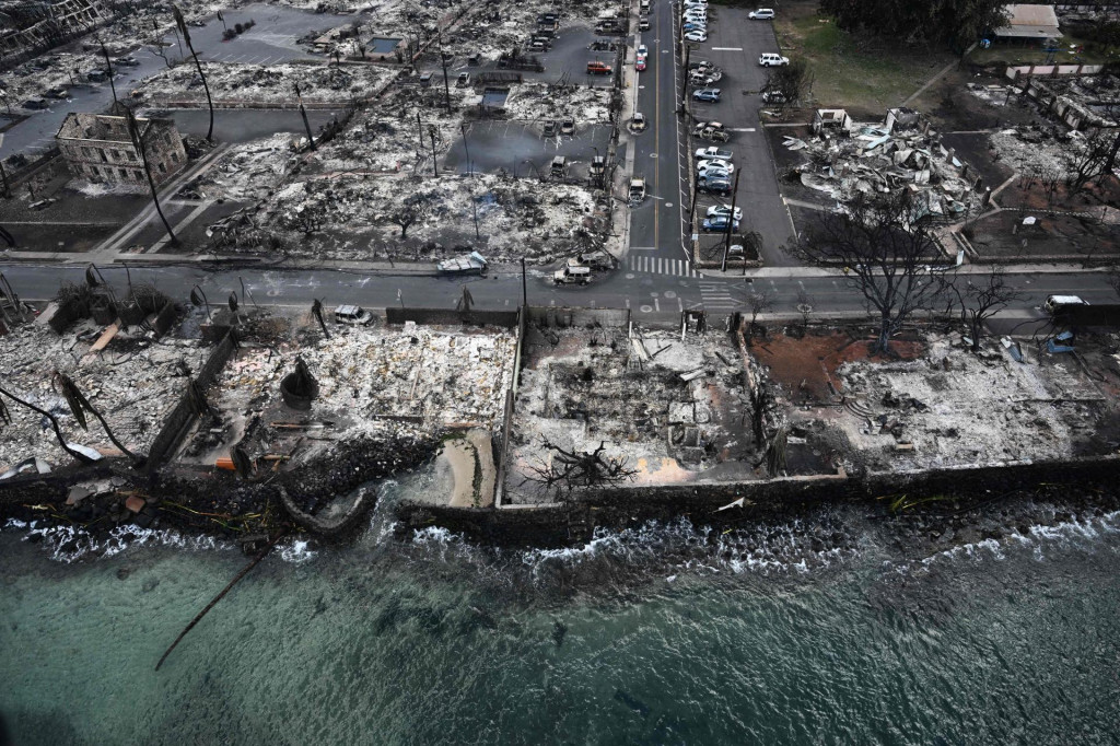 &lt;p&gt;An aerial image taken on August 10, 2023 shows destroyed homes in western Maui, Hawaii&lt;/p&gt;