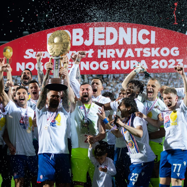 &lt;p&gt;Hajduk slavi - pobjednik je Kupa Hrvatske 2023. godine&lt;/p&gt;