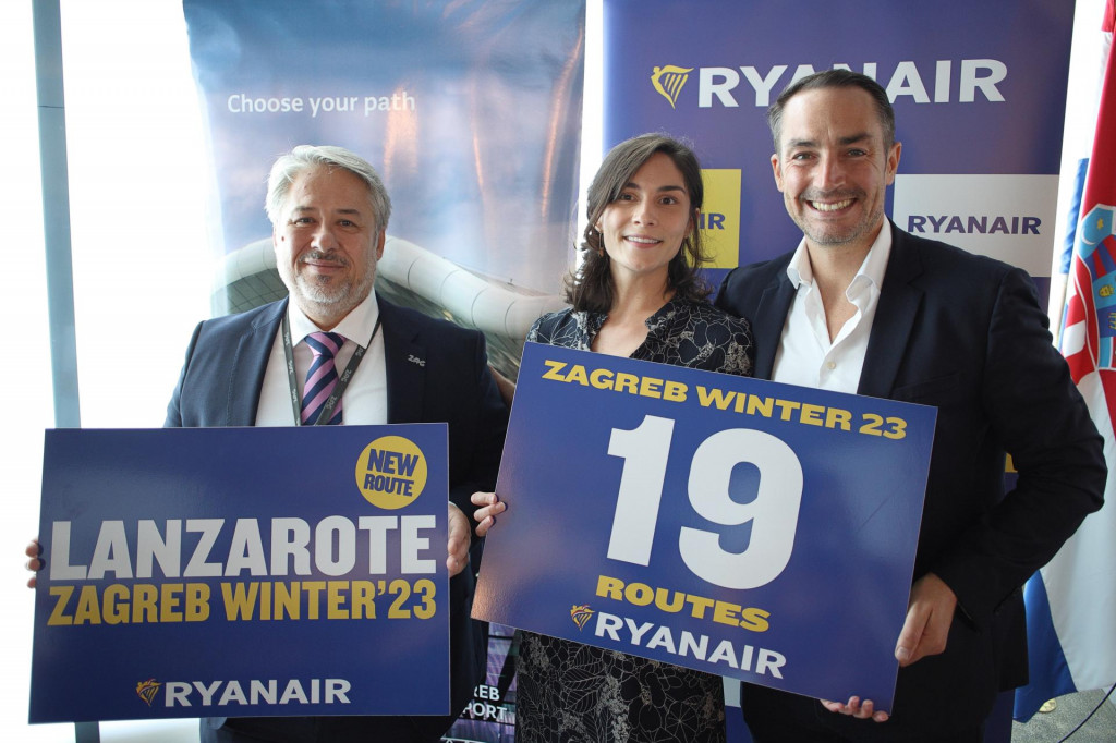 &lt;p&gt;Huseyin Bahadir Bedir, Alienor Therouanne i Jason McGuinness na predstavljanju Ryanairova zimskog reda letenja&lt;/p&gt;