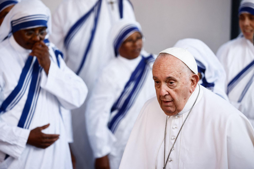 &lt;p&gt;Pope Francis arrives for a private meeting with people experiencing economic hardship at the House of the Missionaries of Charity, on the occasion of the Mediterranean Meetings (MED 2023), in Marseille, southern France, on September 23, 2023. (Photo by YARA NARDI/POOL/AFP)&lt;/p&gt;