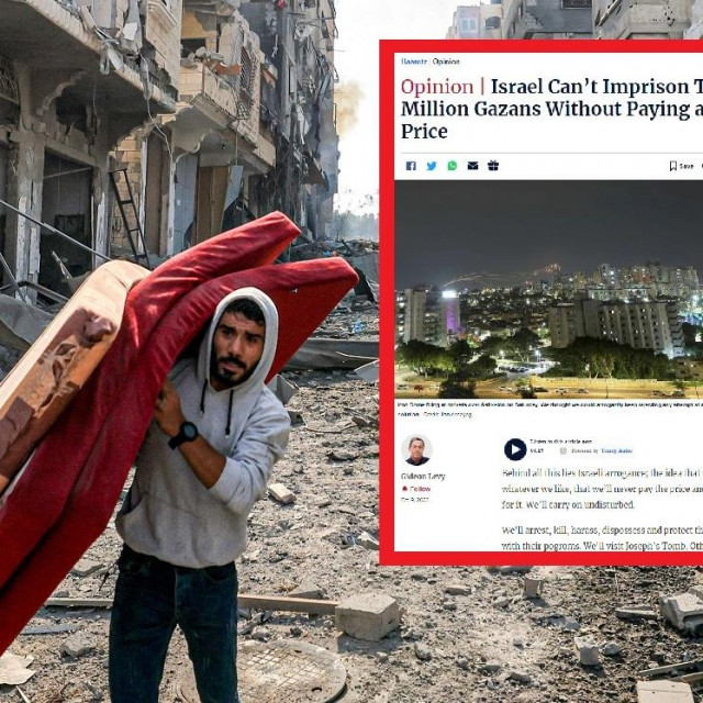 &lt;p&gt;Palestinac nosi madrace iz razrušene kuće&lt;/p&gt;