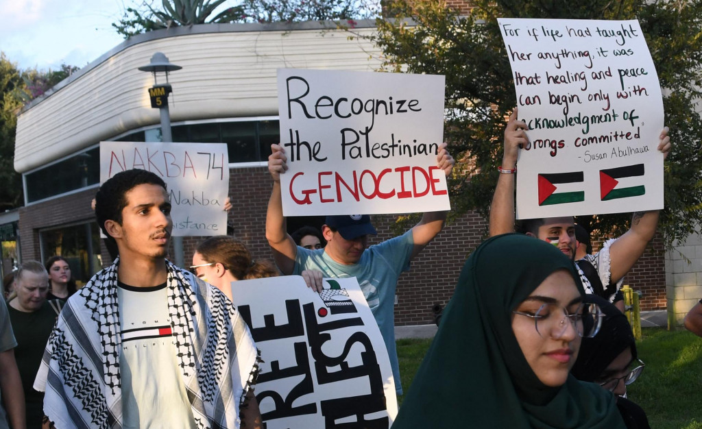 &lt;p&gt;Studenti na Sveučilištu Centralne Floride održavaju skup i marš podrške Palestincima&lt;/p&gt;