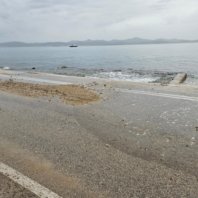 &lt;p&gt;Jugo je nabacalo morsko žalo na Trpimirovu obalu&lt;/p&gt;