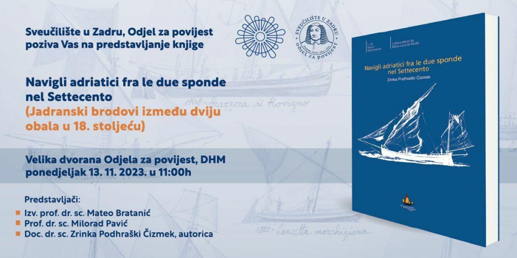 &lt;p&gt;Pozivnica na predstavljanje knjige Jadransko brodovlje između dviju obale u 18. stoljeću&lt;/p&gt;