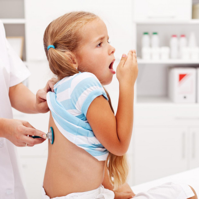 &lt;p&gt;Little girl coughing at the doctor checkup - a health professional consulting her&lt;/p&gt;