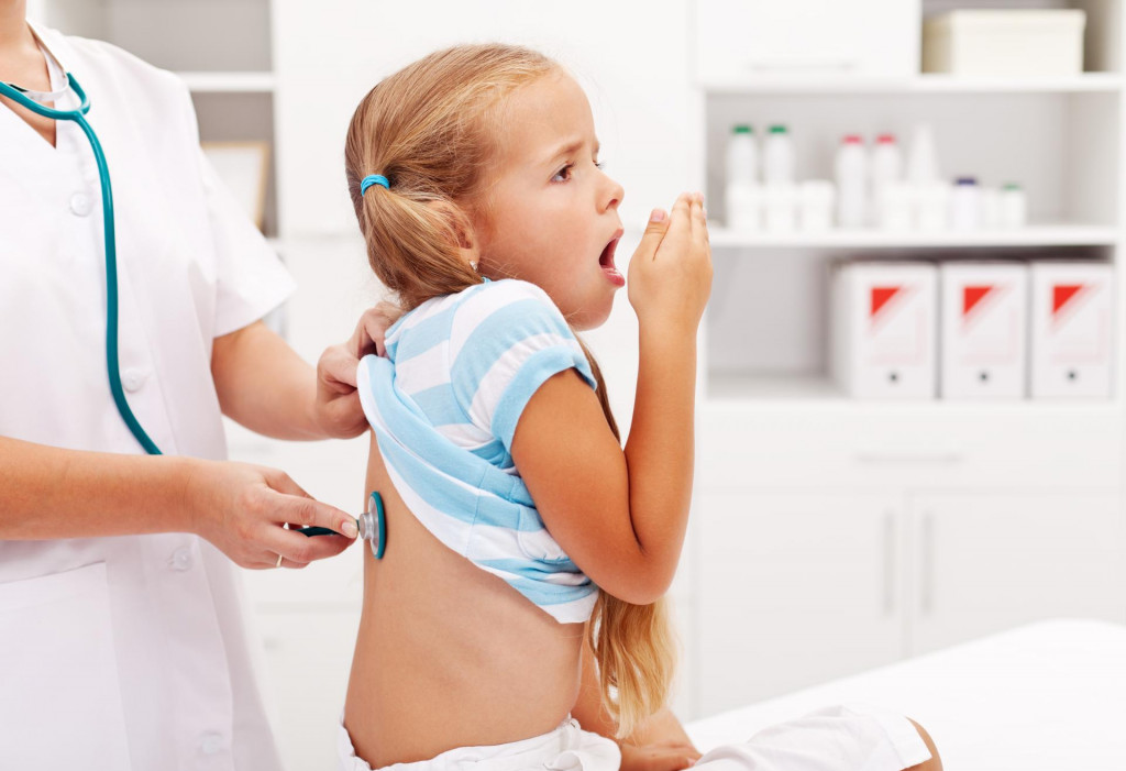 &lt;p&gt;Little girl coughing at the doctor checkup - a health professional consulting her&lt;/p&gt;
