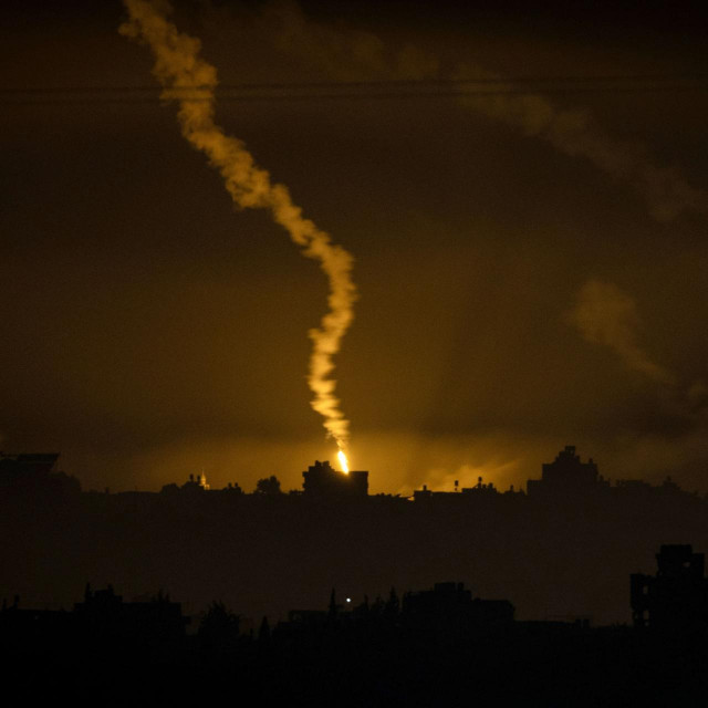 &lt;p&gt;This picture taken from a position along the border with the Gaza Strip in southern Israel shows flares launched by Israeli forces above the Palestinian territory amid ongoing battles with the militant group Hamas, on November 16, 2023. Israel has vowed to eradicate Hamas in retaliation for the attacks of October 7, which killed 1,200 people, most of them civilians, according to Israeli officials. The Hamas-run health ministry in Gaza says the death toll from the military offensive has now topped 11,500, including thousands of children. (Photo by Kenzo TRIBOUILLARD/AFP)&lt;/p&gt;