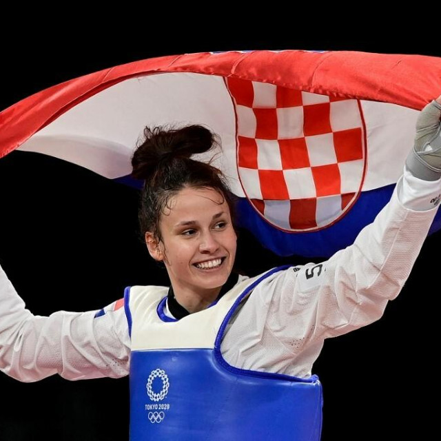 &lt;p&gt;Croatia‘s Matea Jelic celebrates after winning the taekwondo women‘s -67kg gold medal bout during the Tokyo 2020 Olympic Games at the Makuhari Messe Hall in Tokyo on July 26, 2021. (Photo by Javier SORIANO/AFP)&lt;/p&gt;