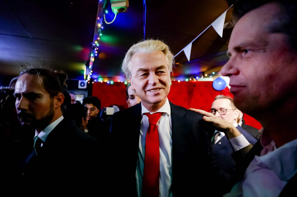 &lt;p&gt;TOPSHOT - PVV leader Geert Wilders reacts to the results of the House of Representatives elections in Scheveningen, the Netherlands, 22 November 2023. The far-right, anti-Islam party of firebrand politician Geert Wilders has won a stunning victory in the Dutch election, partial results showed Wednesday, a political bombshell that will resound in Europe and around the world. (Photo by Remko de Waal/ANP/AFP)/Netherlands OUT - Belgium OUT&lt;/p&gt;