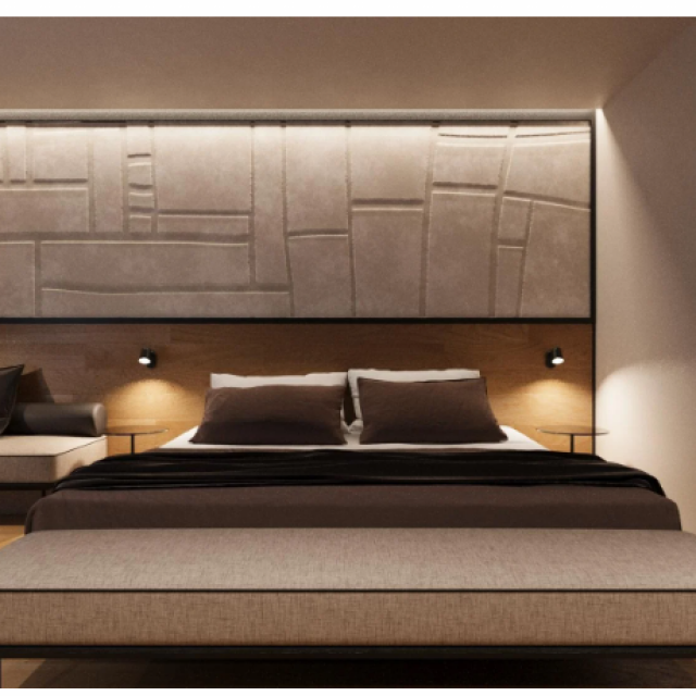 &lt;p&gt;Dizajn Studio NEISAKO, hotelska soba, pogled na uzglavlje&lt;/p&gt;