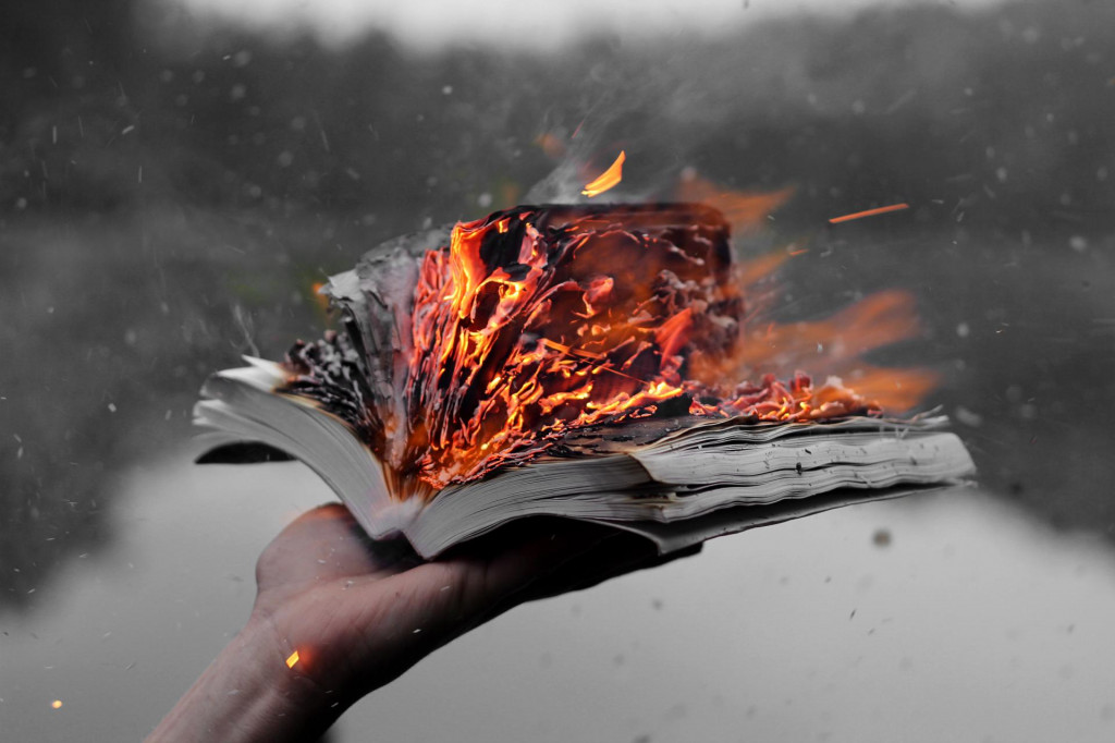 &lt;p&gt;Burning books&lt;/p&gt;