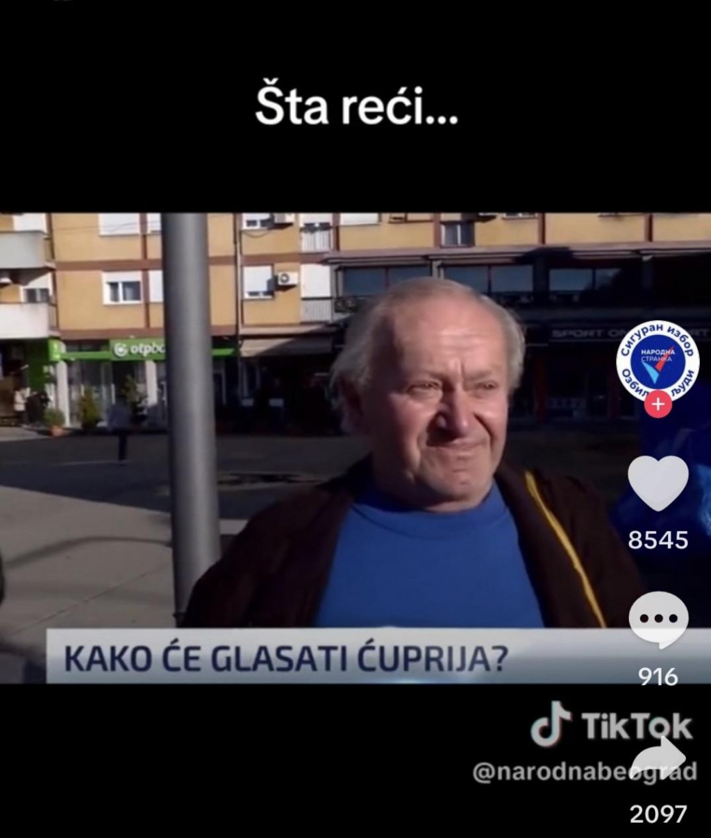&lt;p&gt;Starac iz Ćuprije unatoč mizernoj mirovini svoj glas daje Vučiću&lt;/p&gt;