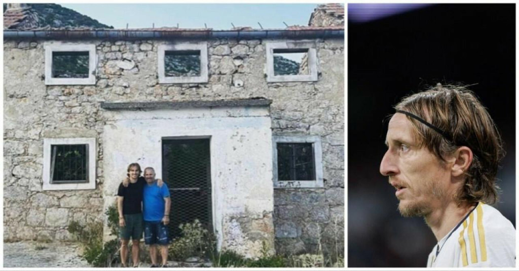 &lt;p&gt;Luka Modrić ispred djedove kuće (lijevo)&lt;/p&gt;