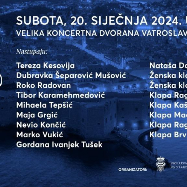 &lt;p&gt;Plakat koji najavljuje koncert Dubrovnik Zagrebu&lt;/p&gt;