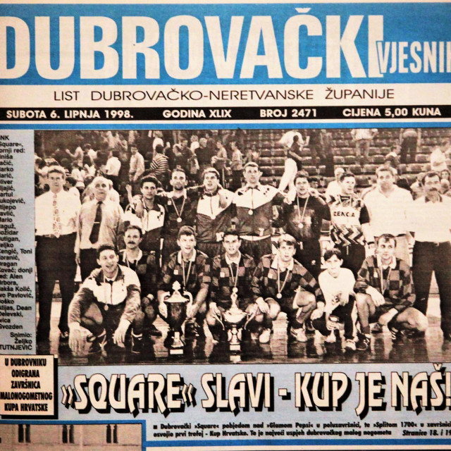&lt;p&gt;Jedini trofej u vitrinama Squarea - pobjednik Kupa Hrvatske 1998. godine (naslovnica Dubrovačkog vjesnika - Square slavi: Kup je naš!)&lt;/p&gt;
