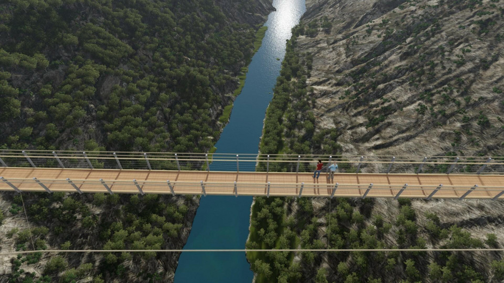 &lt;p&gt;Vizualizacija projekta visećeg mosta Nečven-Trošenj, glavnog projektanta mr. sc. Petra Cote&lt;/p&gt;