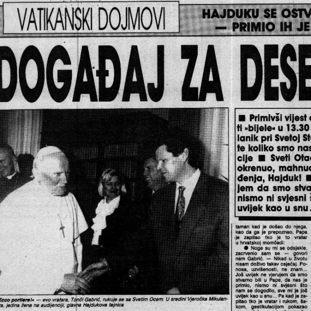 &lt;p&gt;Hajduk kod pape Ivana Pavla II&lt;/p&gt;